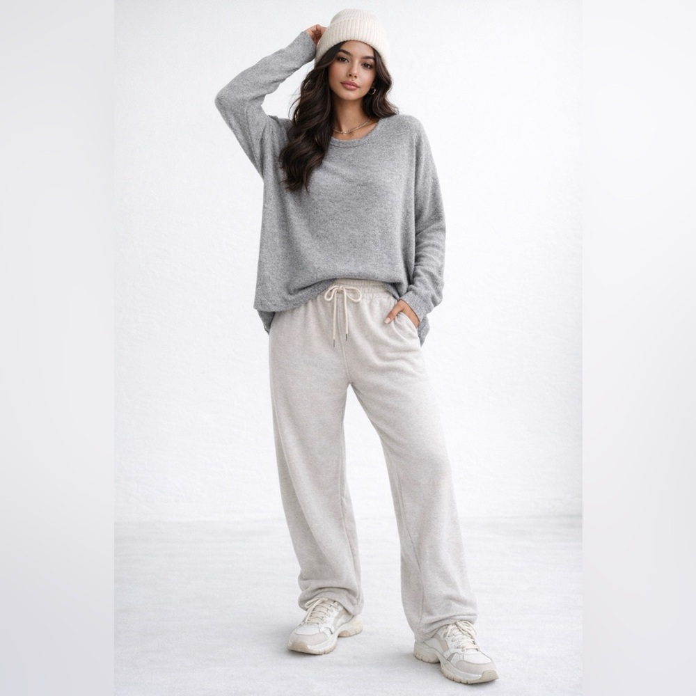 Theo & Spence Grey Soft Knit Long Sleeve Sweater | Size M | New With Tags